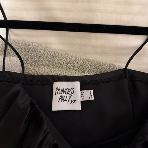 Princess Polly Black Satin Dress - Picture 4 of 4